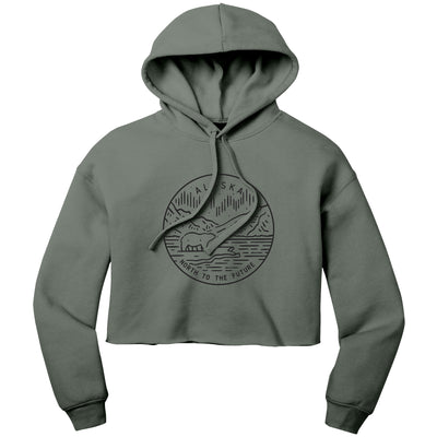 Alaska State Motto Crop Hoodie