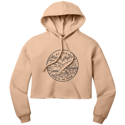 Alaska State Motto Crop Hoodie