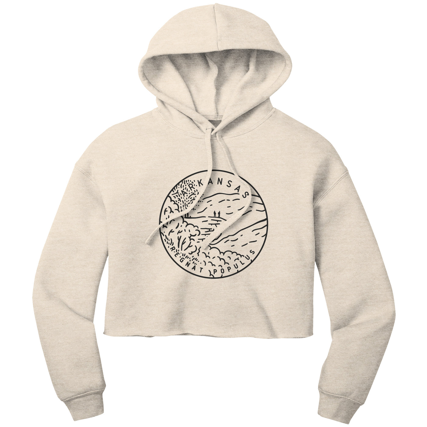 Arkansas State Motto Crop Hoodie