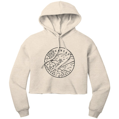 Arkansas State Motto Crop Hoodie