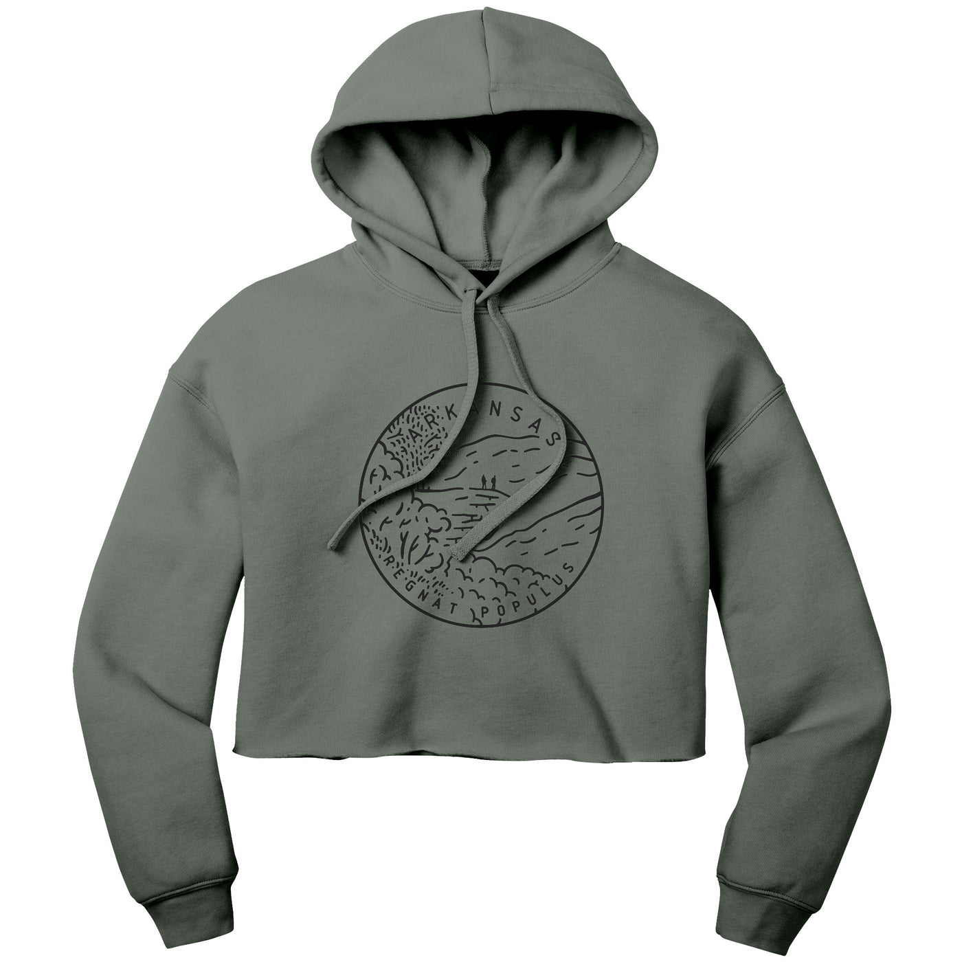 Arkansas State Motto Crop Hoodie