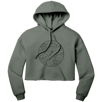 Arkansas State Motto Crop Hoodie