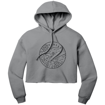 Arkansas State Motto Crop Hoodie