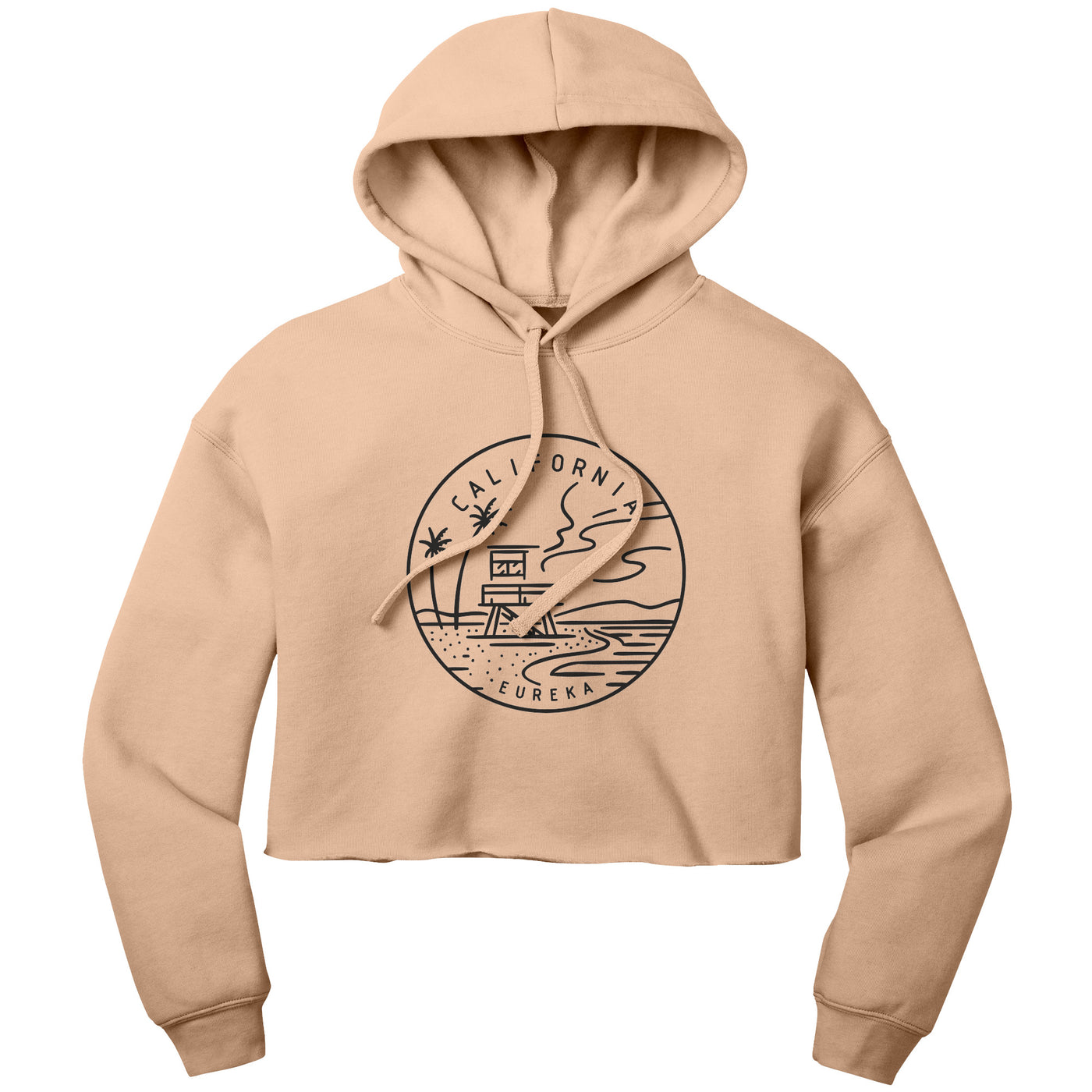 California State Motto Crop Hoodie