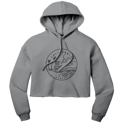 California State Motto Crop Hoodie
