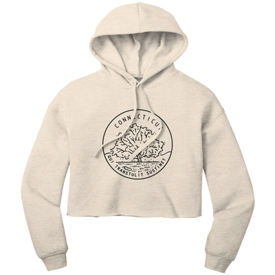 Connecticut State Motto Crop Hoodie