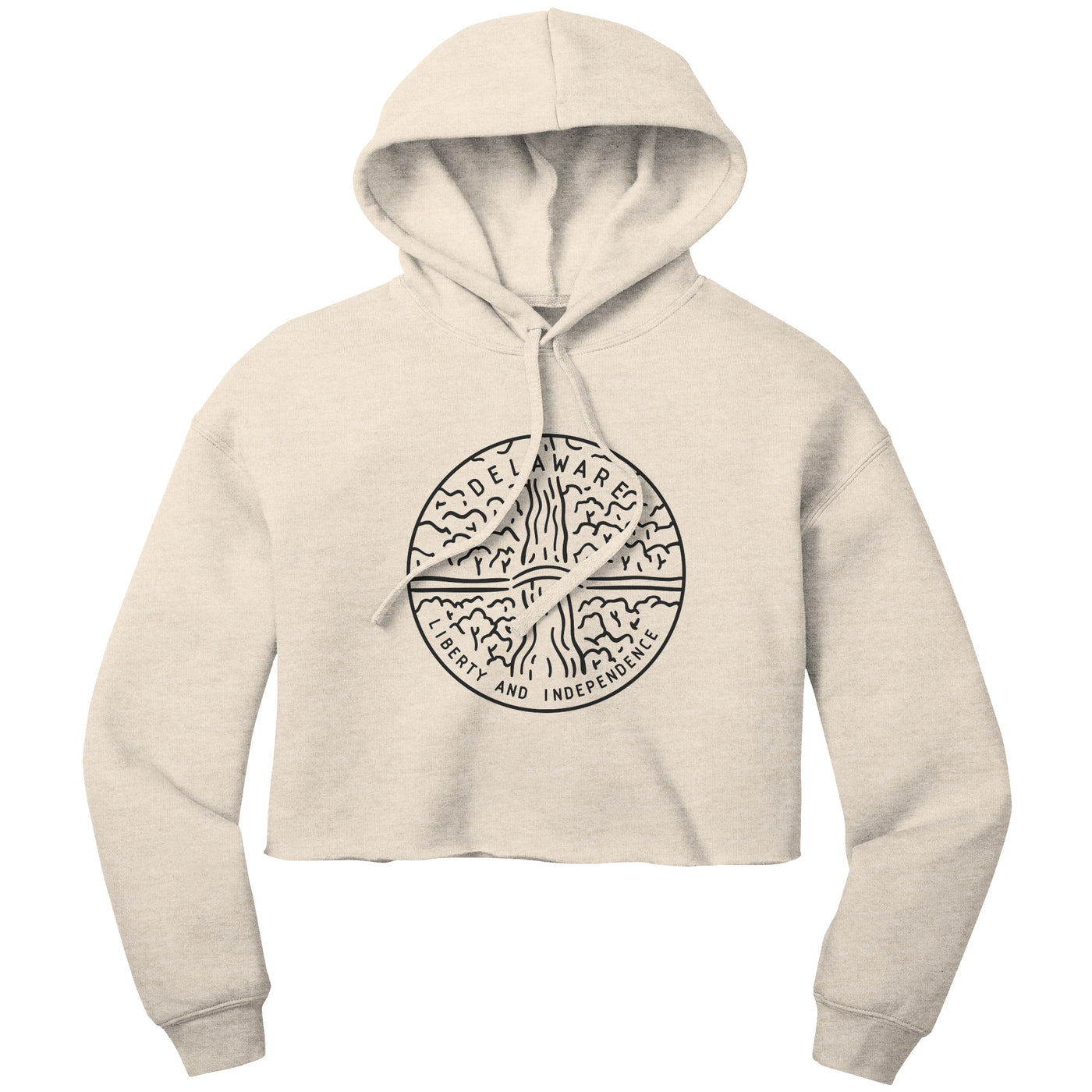 Delaware State Motto Crop Hoodie