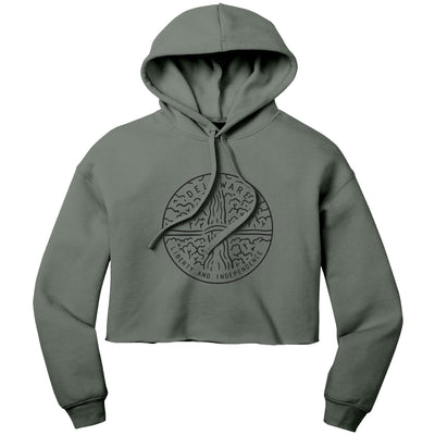 Delaware State Motto Crop Hoodie