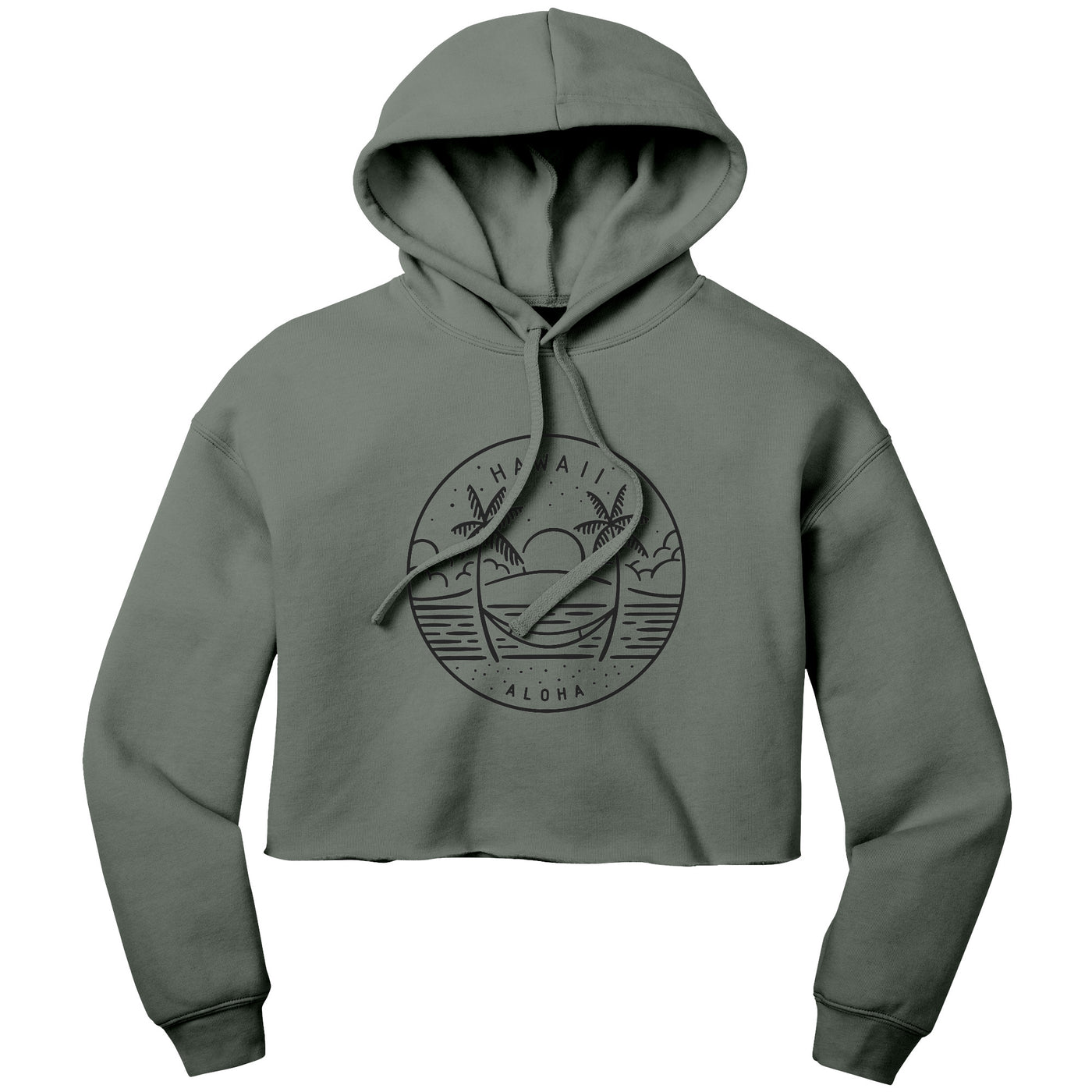 Hawaii State Motto Crop Hoodie