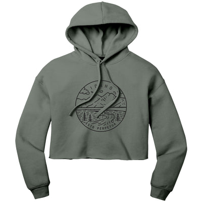 Idaho State Motto Crop Hoodie