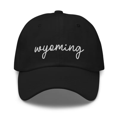 Wyoming Script Embroidered Hat