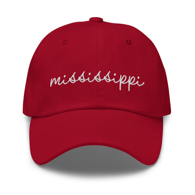 Mississippi Script Embroidered Hat