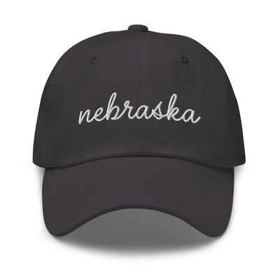 Nebraska Script Embroidered Hat