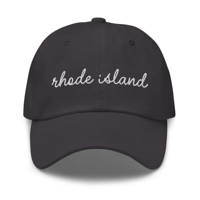 Rhode Island Script Embroidered Hat