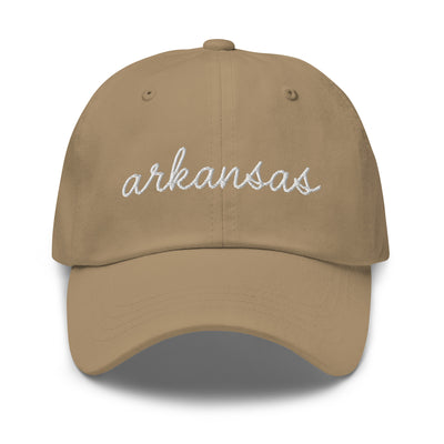 Arkansas Script Embroidered Hat