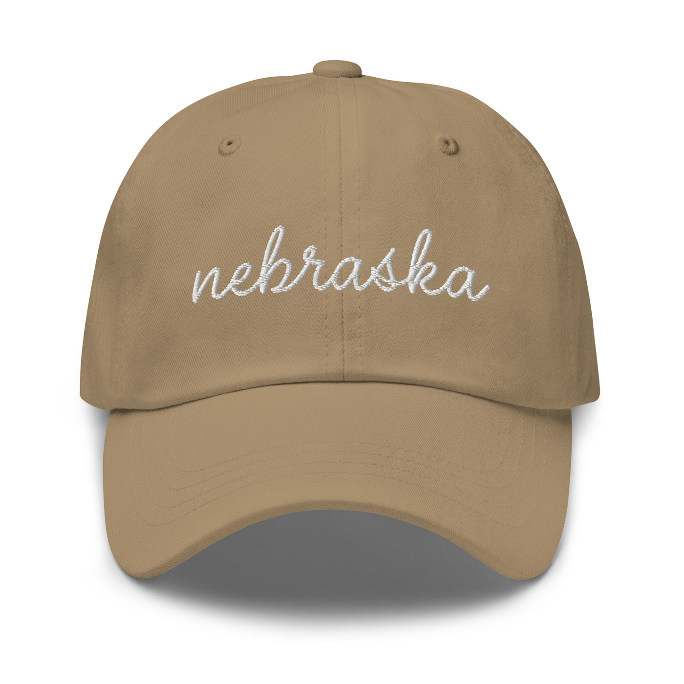 Nebraska Script Embroidered Hat Khaki - The Northwest Store