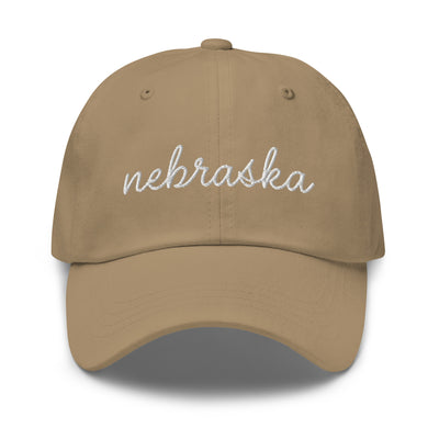 Nebraska Script Embroidered Hat