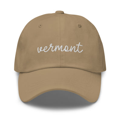 Vermont Script Embroidered Hat