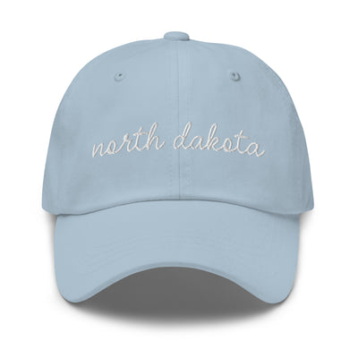 North Dakota Script Embroidered Hat