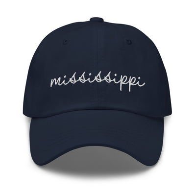 Mississippi Script Embroidered Hat