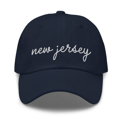 New Jersey Script Embroidered Hat