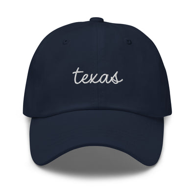 Texas Script Embroidered Hat