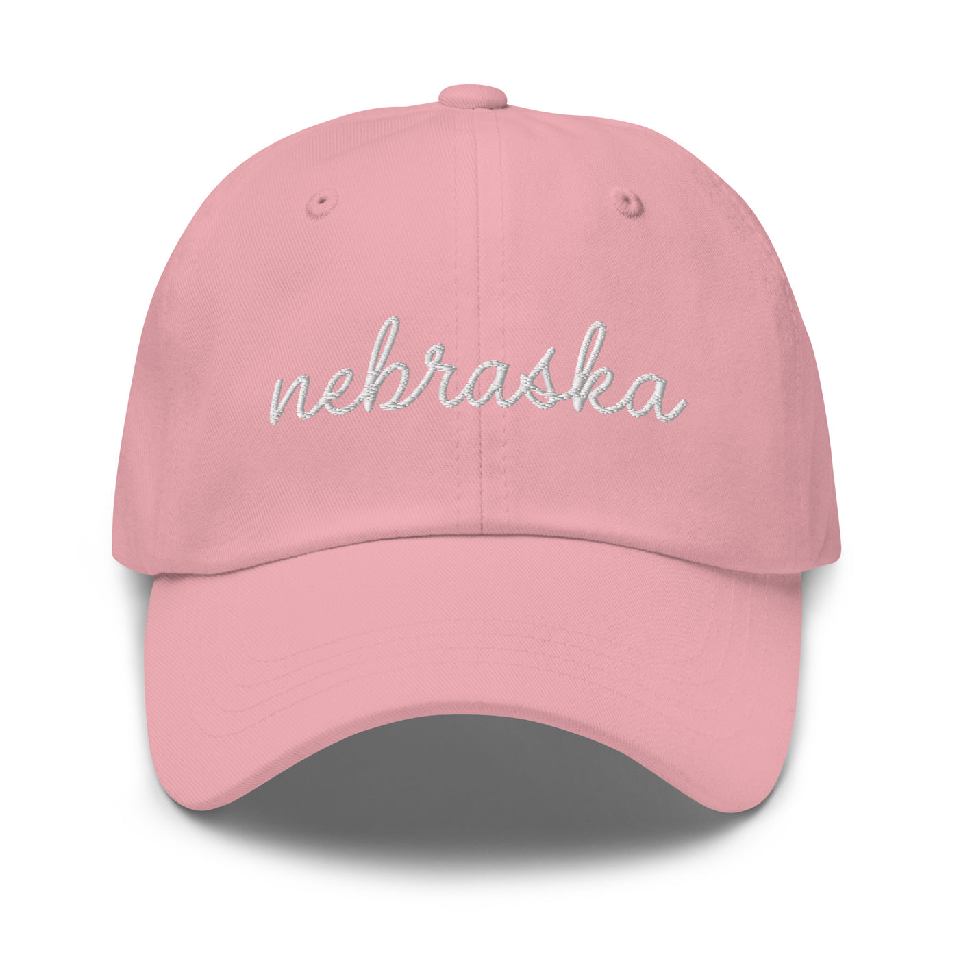 Nebraska Script Embroidered Hat Pink - The Northwest Store