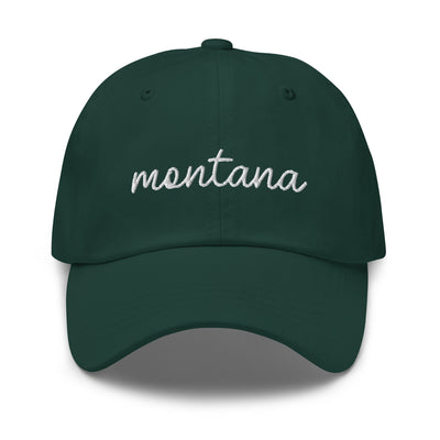 Montana Script Embroidered Hat