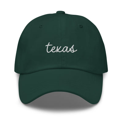 Texas Script Embroidered Hat