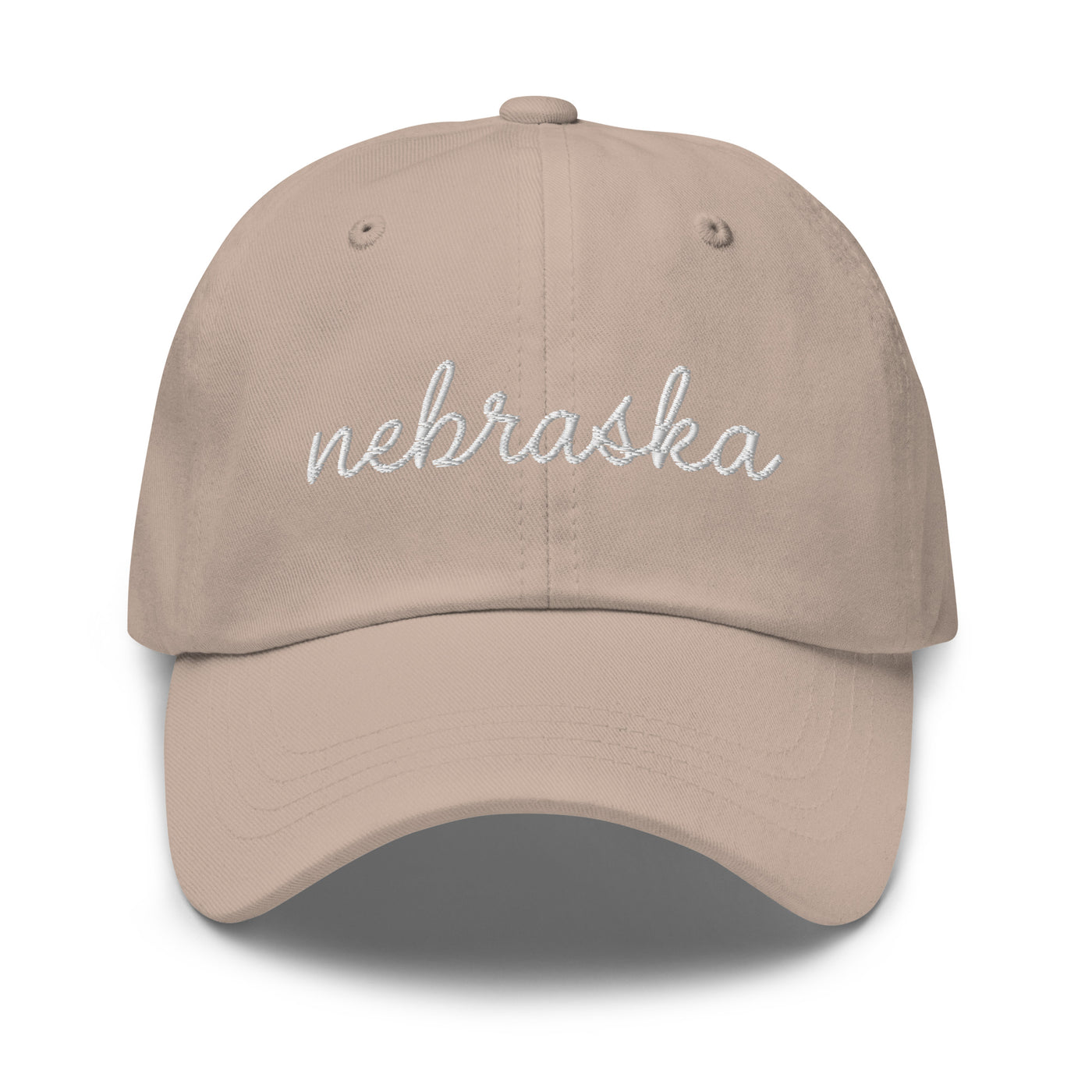 Nebraska Script Embroidered Hat Stone - The Northwest Store