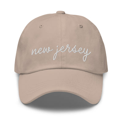 New Jersey Script Embroidered Hat