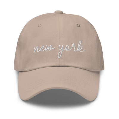 New York Script Embroidered Hat