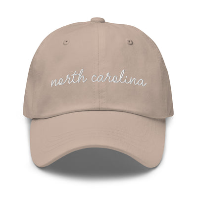 North Carolina Script Embroidered Hat