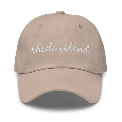 Rhode Island Script Embroidered Hat