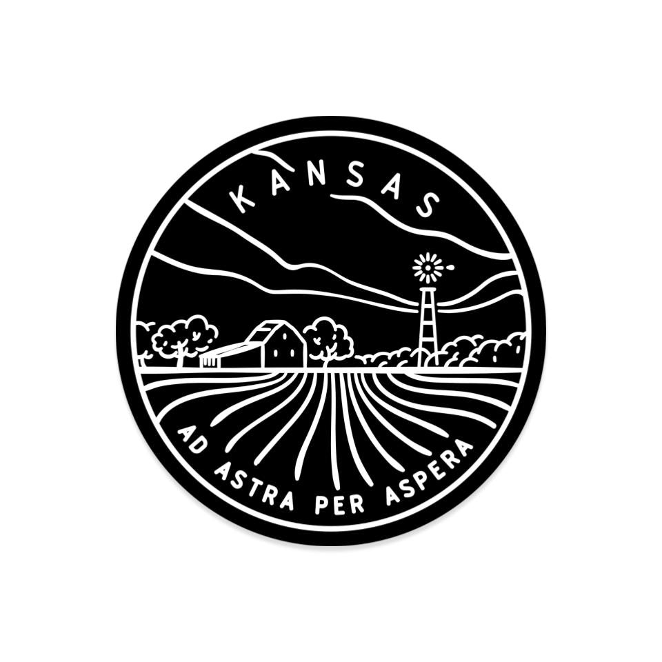 Kansas State Motto Sticker
