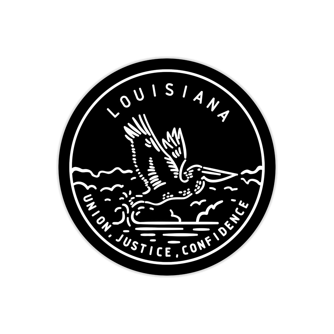 Louisiana State Motto Sticker