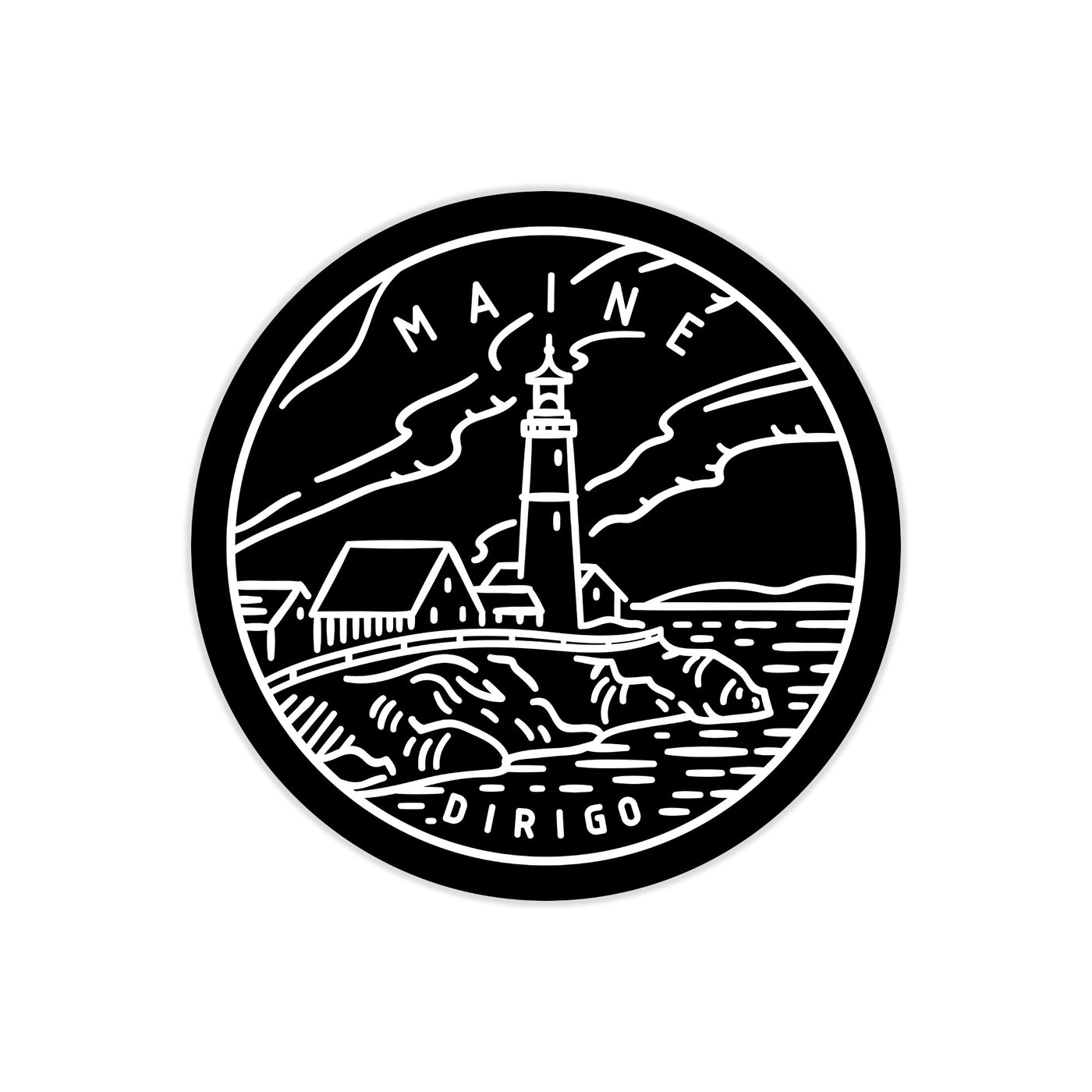 Maine State Motto Sticker