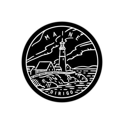 Maine State Motto Sticker