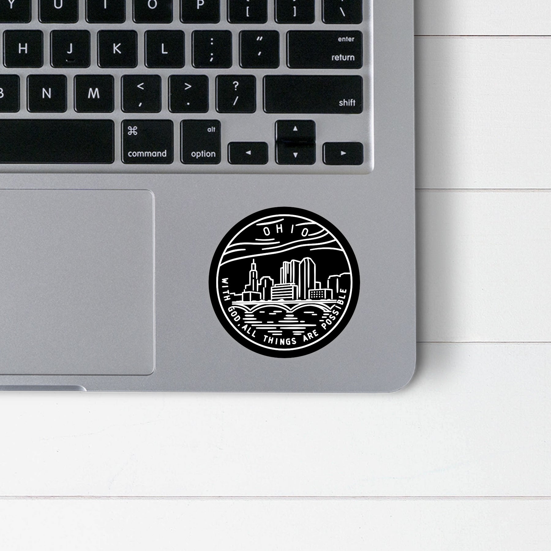 Script Ohio Computer Sticker Ohio State Motto Sticker – The Northwest Store