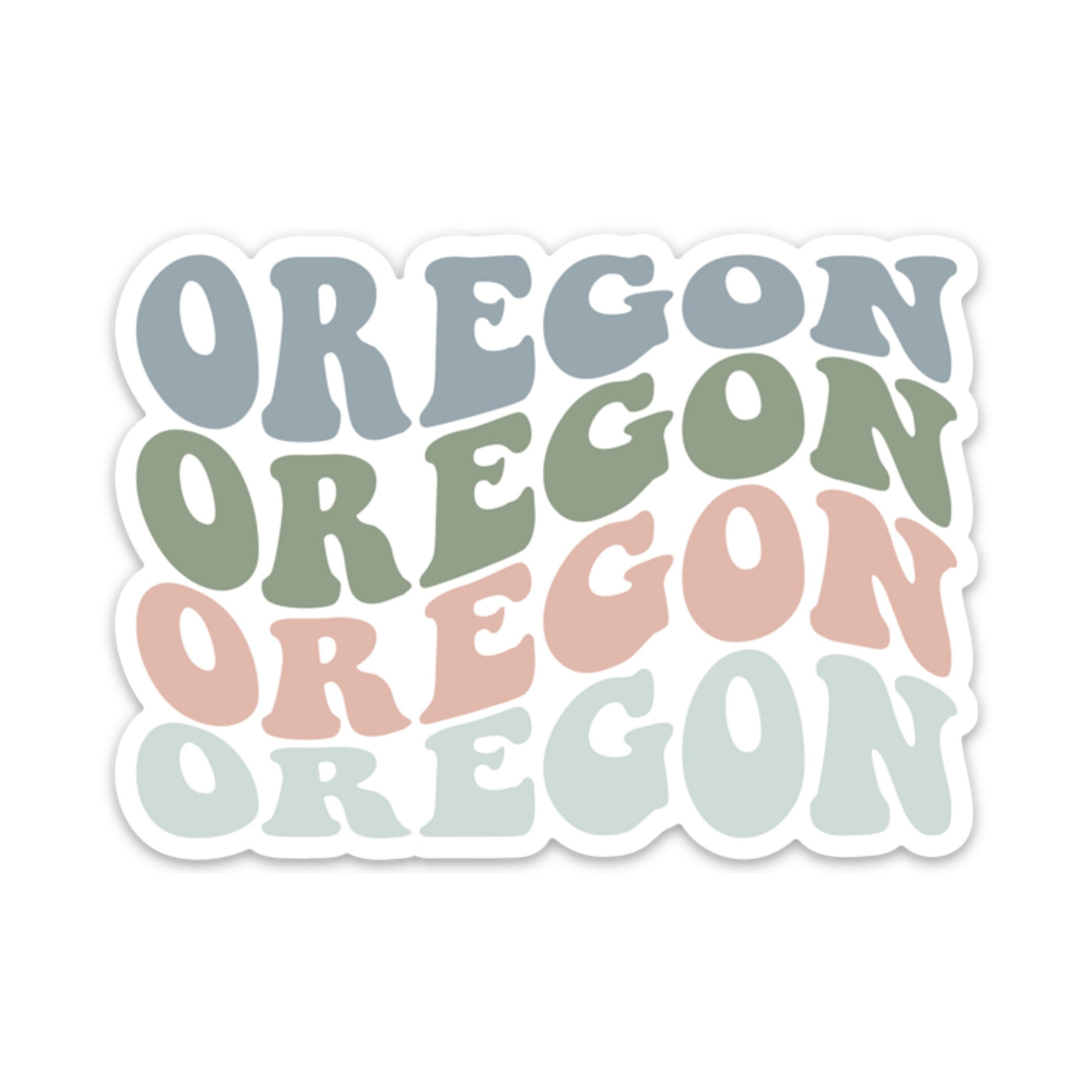 Oregon Pastel Repeat Sticker
