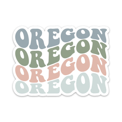 Oregon Pastel Repeat Sticker