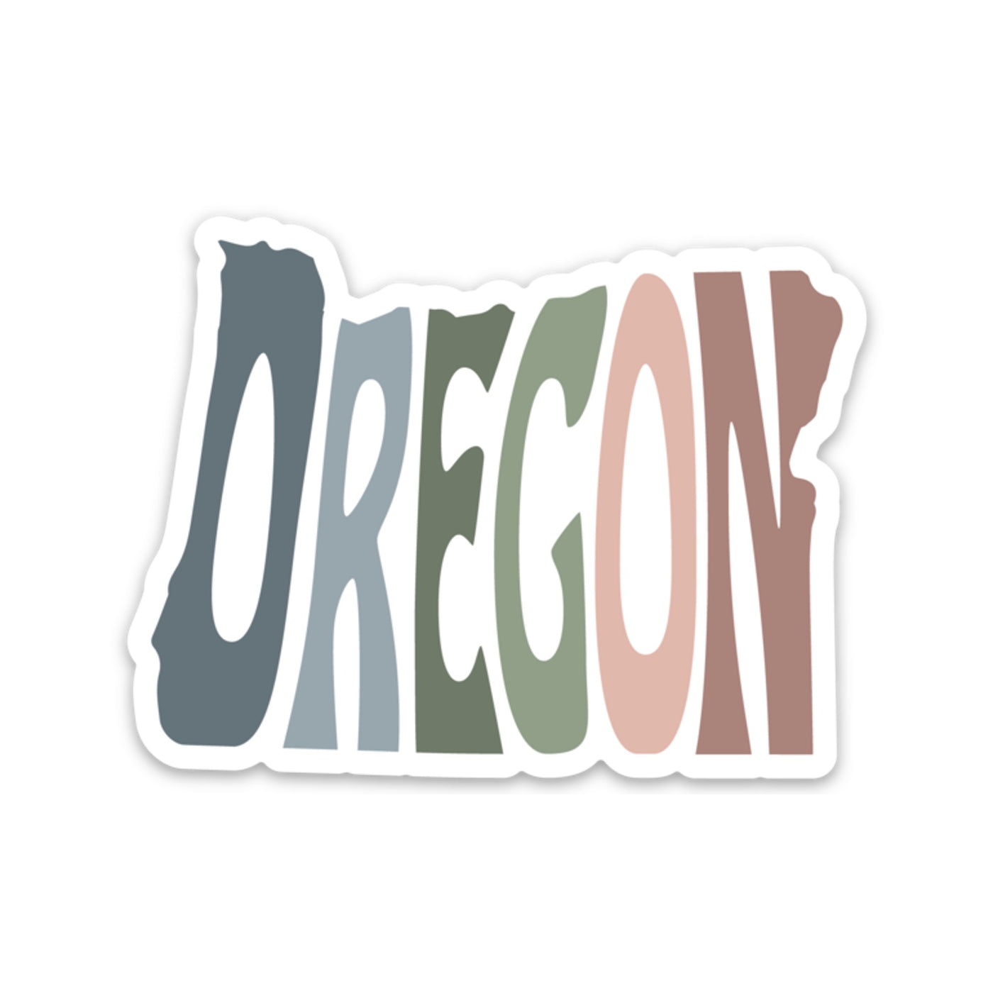 Oregon Pastel State Shape Sticker
