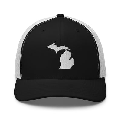 Michigan Trucker Cap Black/ White - The Northwest Store