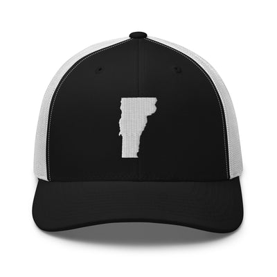 Vermont Trucker Cap Black/ White - The Northwest Store