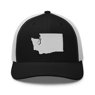 Washington Trucker Cap Black/ White - The Northwest Store