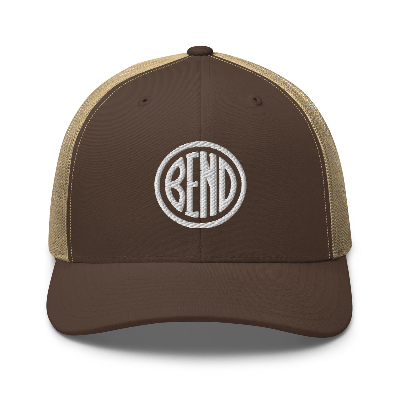 Bend Oregon Trucker Cap Brown/ Khaki - The Northwest Store