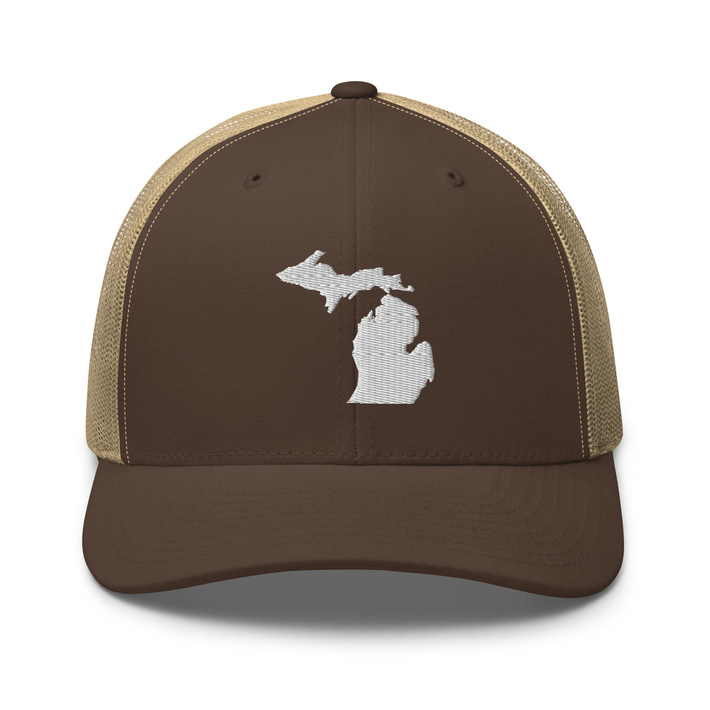 Michigan Trucker Cap Brown/ Khaki - The Northwest Store