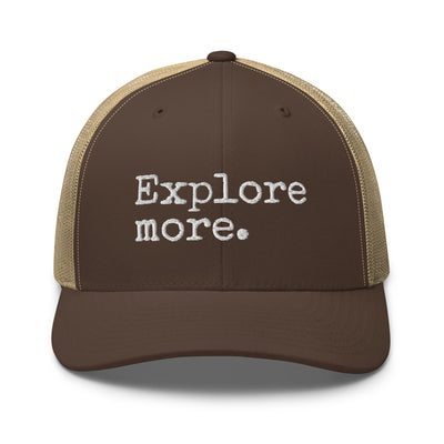 Explore More Trucker Cap Brown/ Khaki - The Northwest Store