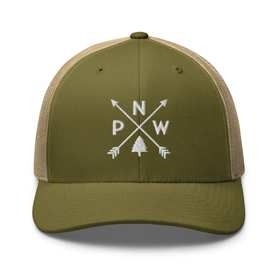 PNW Arrows Trucker Cap Moss/ Khaki - The Northwest Store