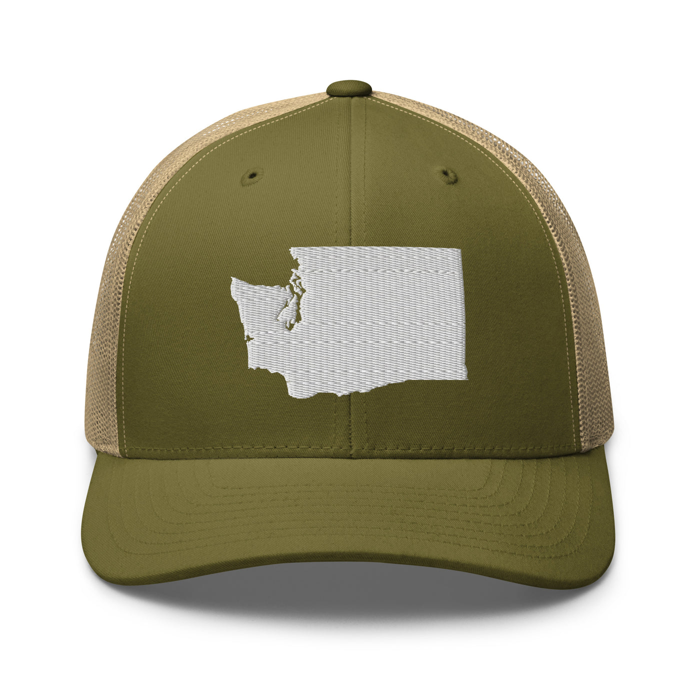 Washington Trucker Cap Moss/ Khaki - The Northwest Store